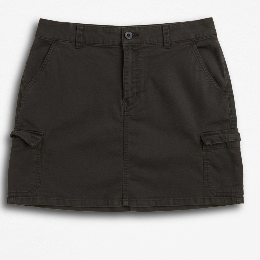 Social Standard by Sanctuary Womens Cargo Mini Skirt Black Utility Size M
